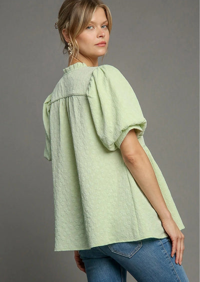 Light Sage Textured Top