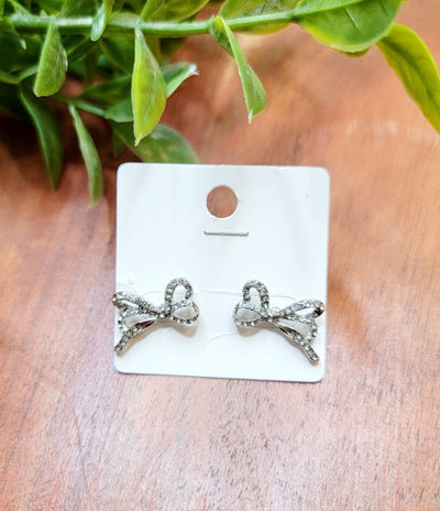 Women's metal bow earrings - Mini Mee Boutique