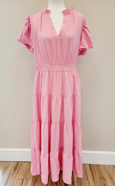 Women's entro pale pink maxi dress - Mini Mee Boutique