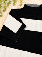 Black and Ivory Bliss Mock Sweater by Jodifl - True to Size
