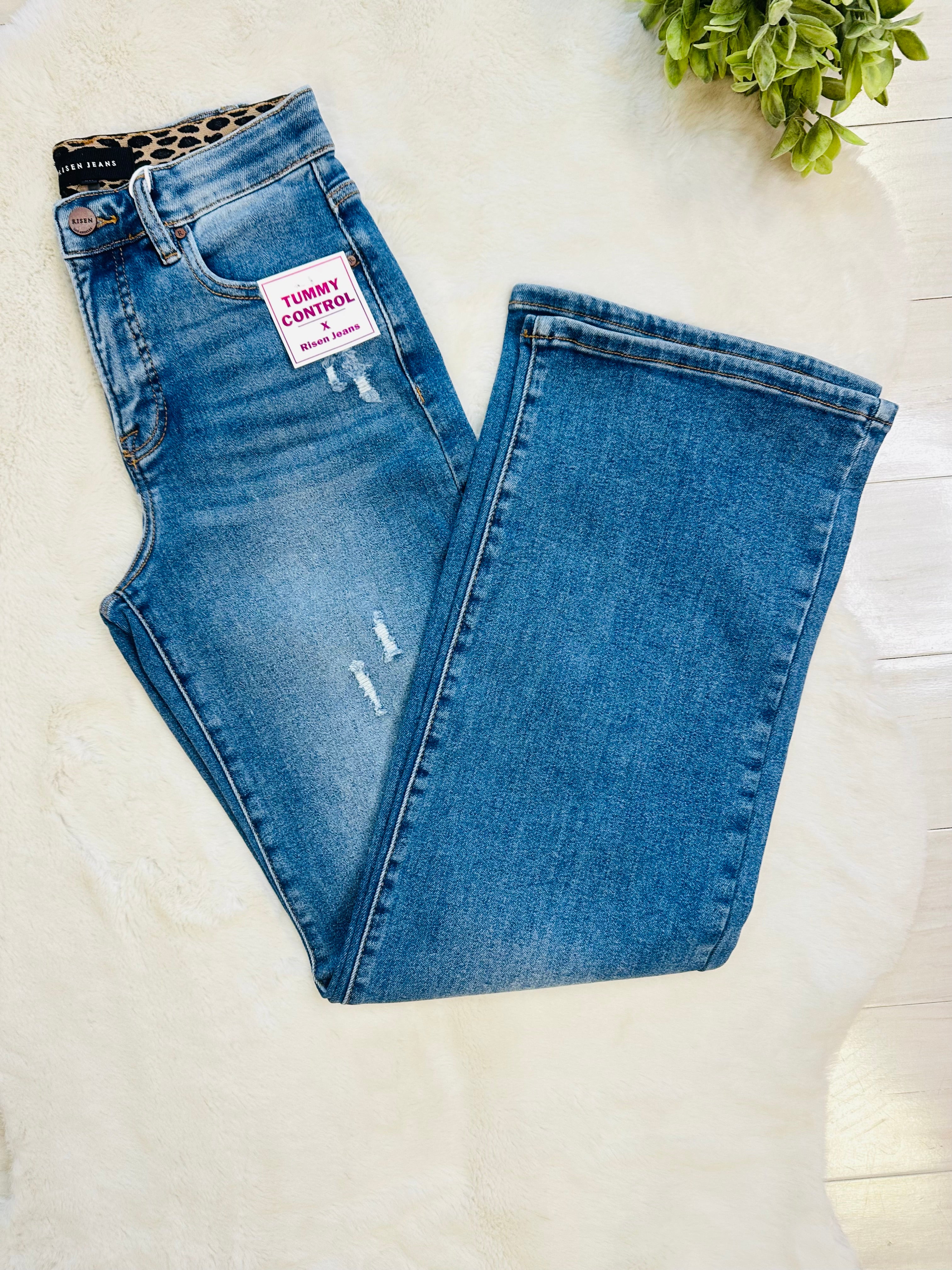 Women’s Risen High Rise Wide Leg Stretchy Jeans Style 5920