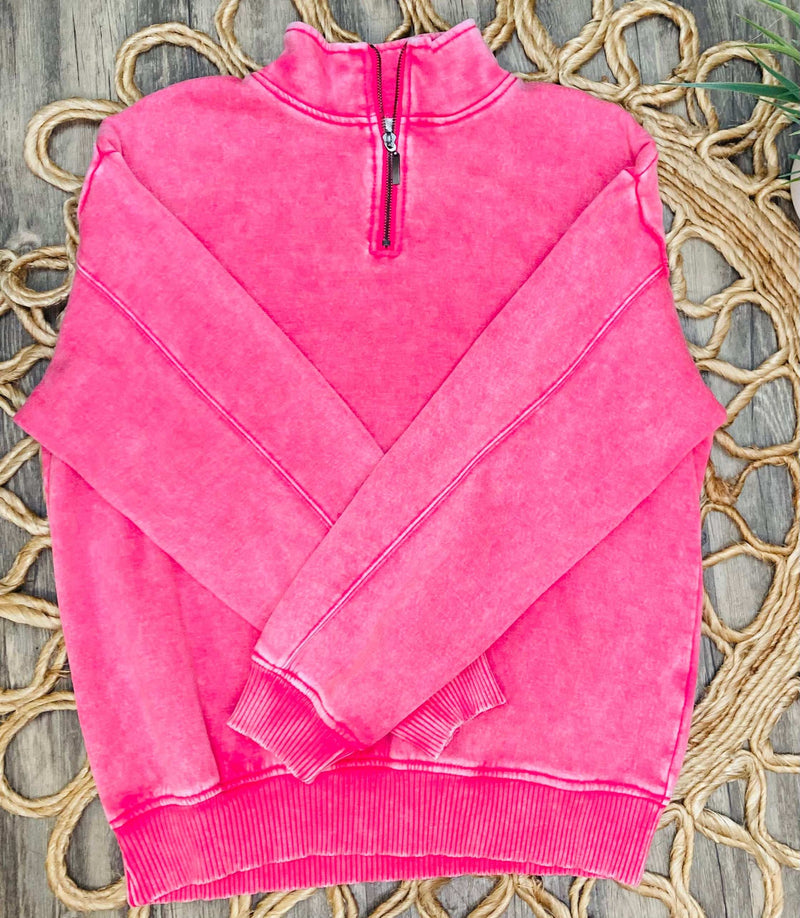 Pink Half Zip - Mini Mee Boutique