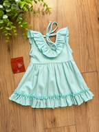 Girl’s Millie Jay Mint Ruffle Dress