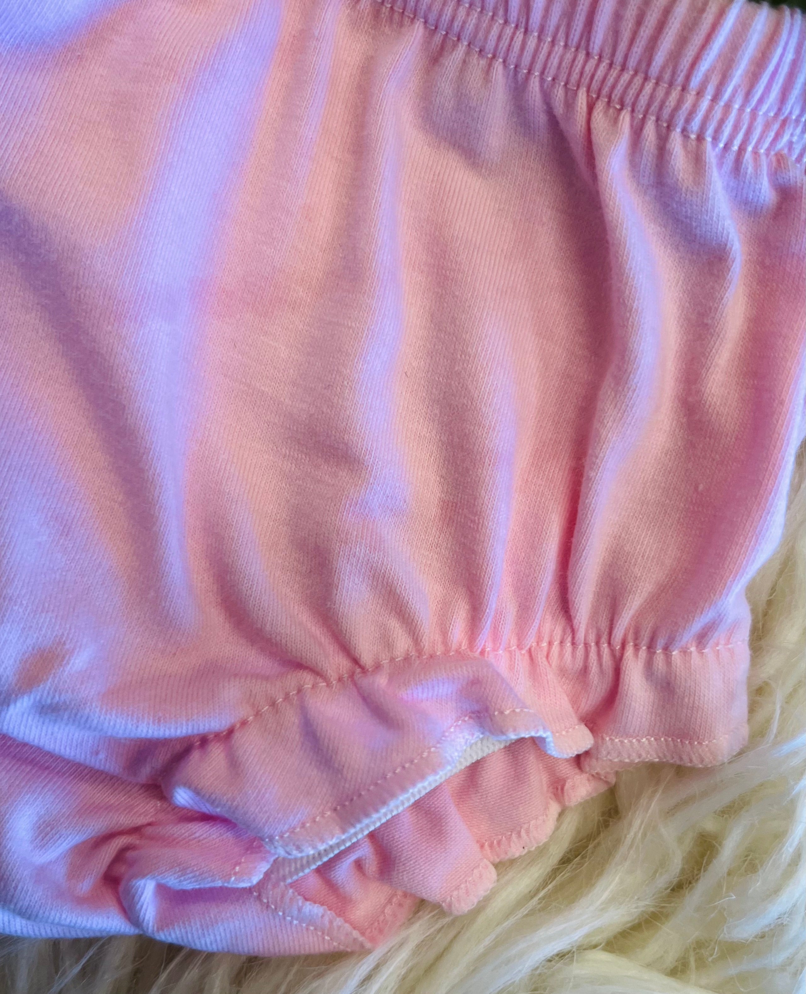 Girl’s Light Pink Ruffle Trim Baby Bloomers