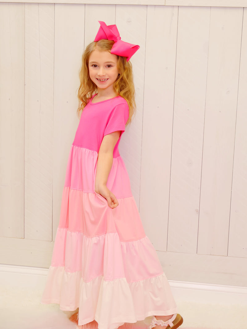 Millie Jay Pink Ombré Maxi Dress