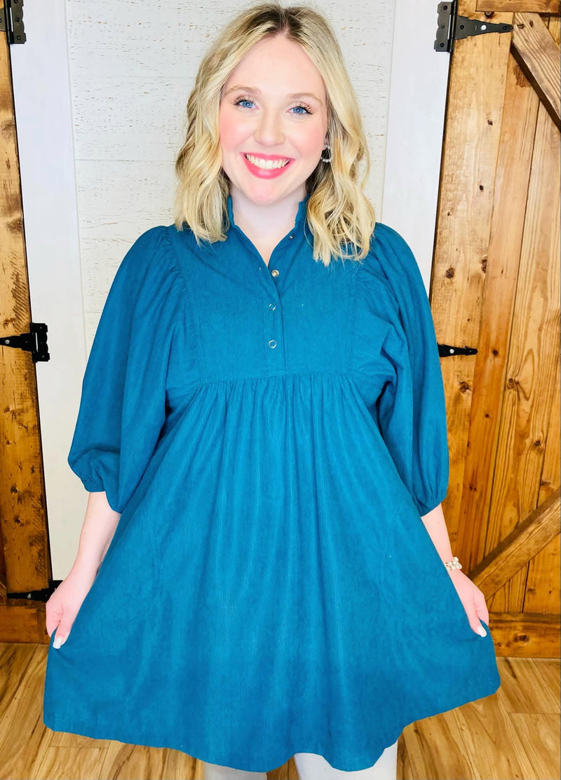 Women’s deep blue dress - Mini Mee Boutique