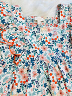 Girls Mixed Print Flutter Sleeve Top