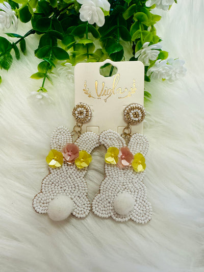 Bunny Earrings with Tail - Mini Mee Boutique