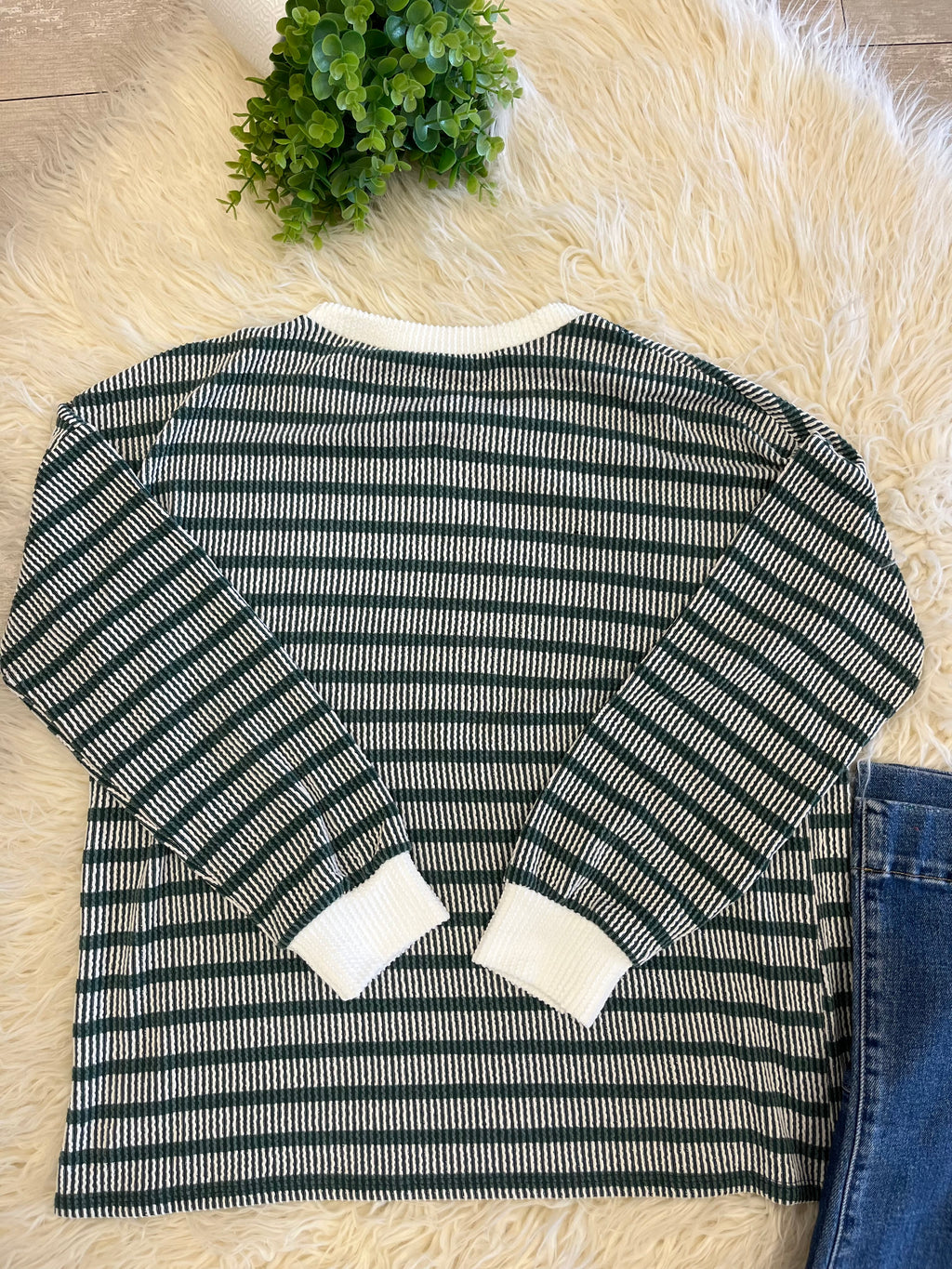 Women’s Ribbed Long Sleeve in Hunter Green Zenana - True to Size
