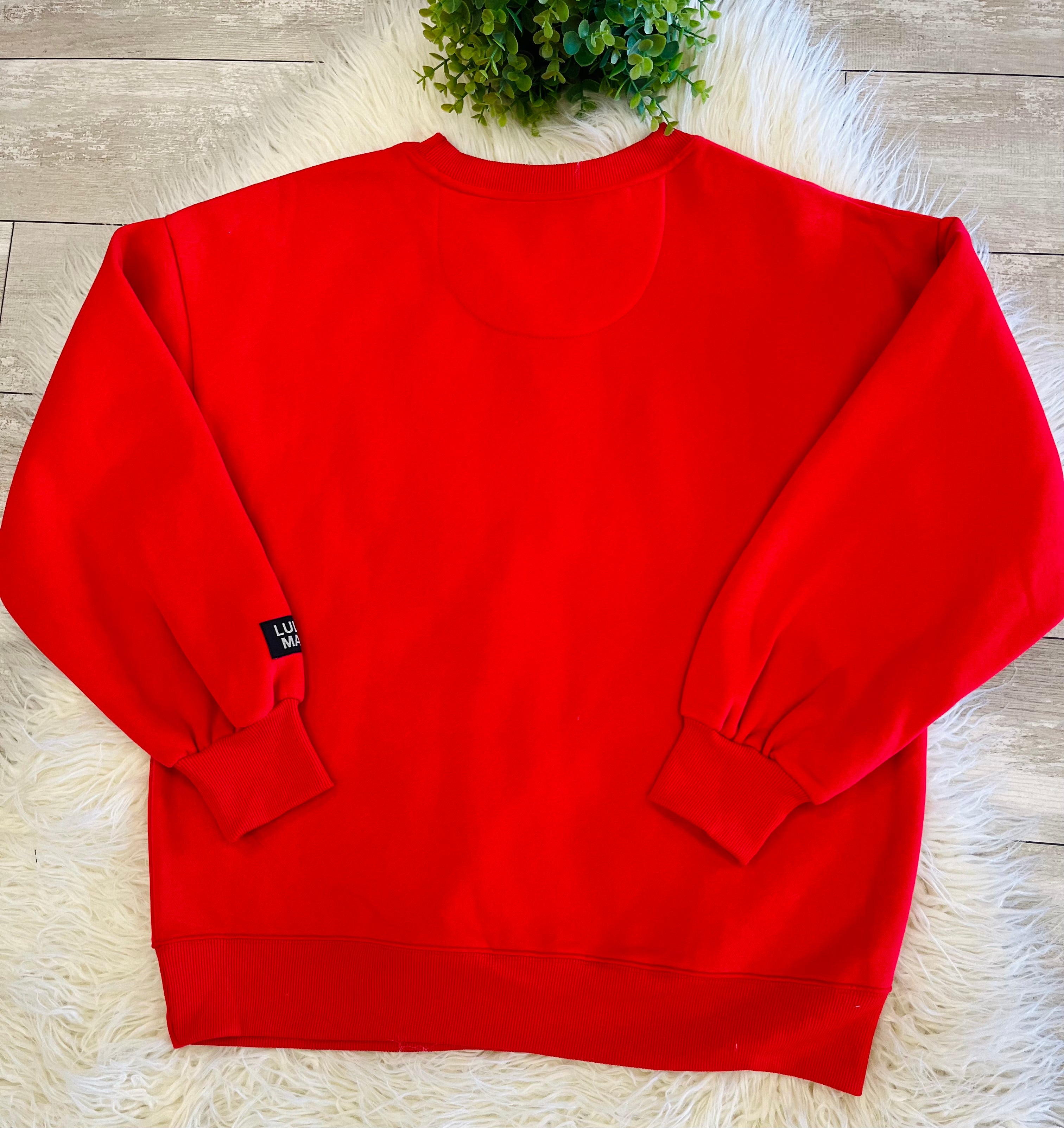 Women’s LuLu  Mac Red Cheetah print Sweatshirt