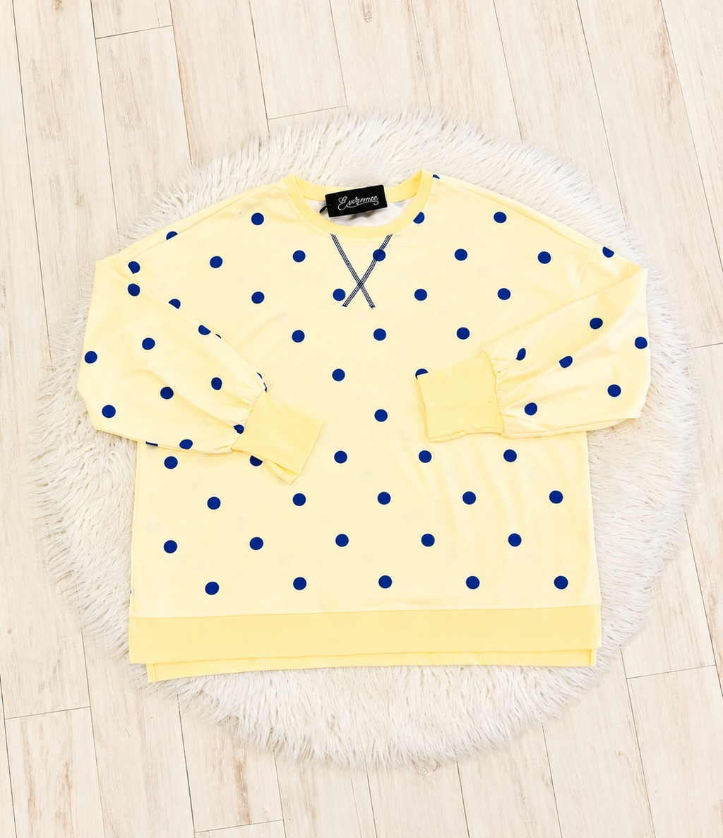 Women’s Evermmee Yellow Polka Dot Pullover