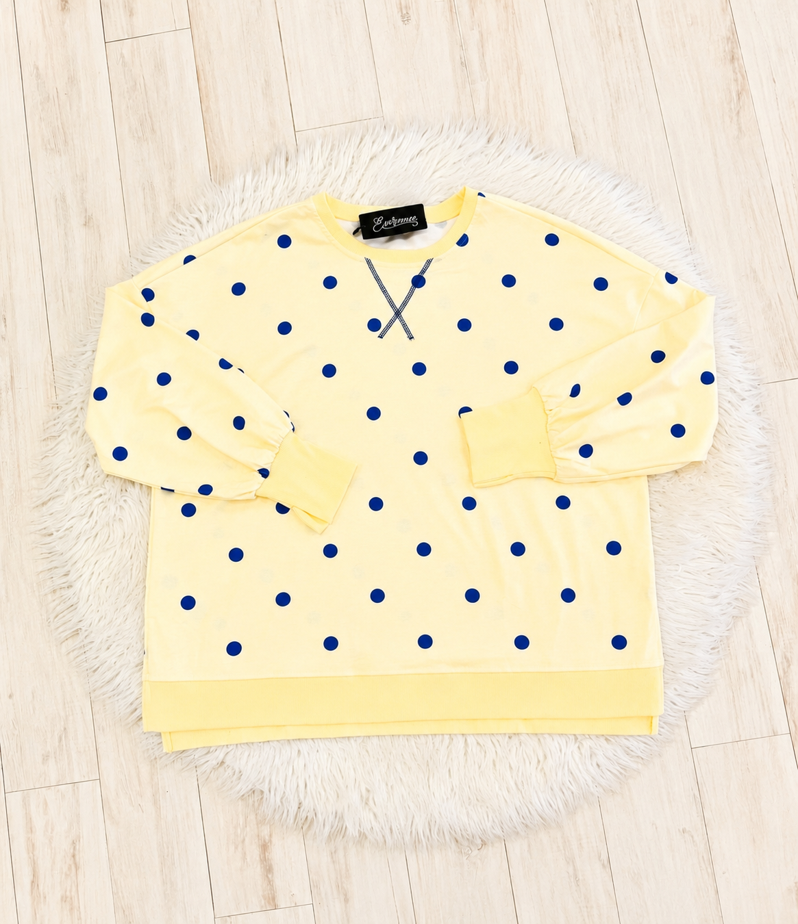 Women’s Evermmee Yellow Polka Dot Pullover