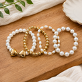 Pearl four Piece Bracelet Stack