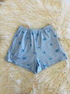 Women’s Evermmee Blue Heart and Bows Short Set