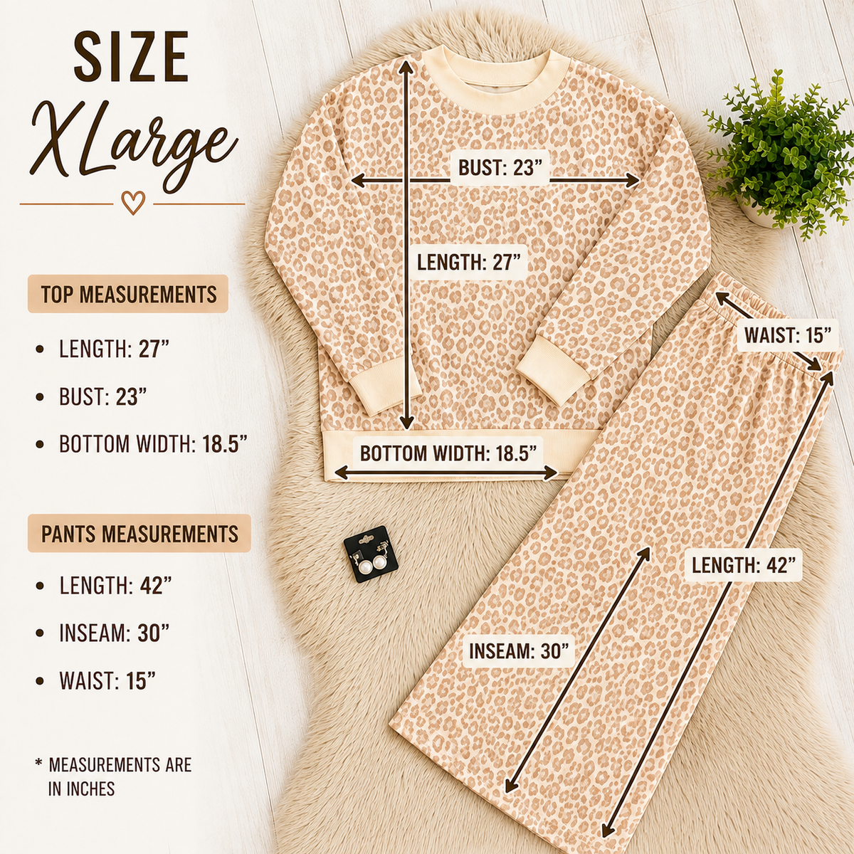 Women’s Regular and Curvy Leopard Print Set cheetah - Loose Fit