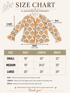 Women’s Orange Floral Print Contrast Detail Long Sleeve Blouse