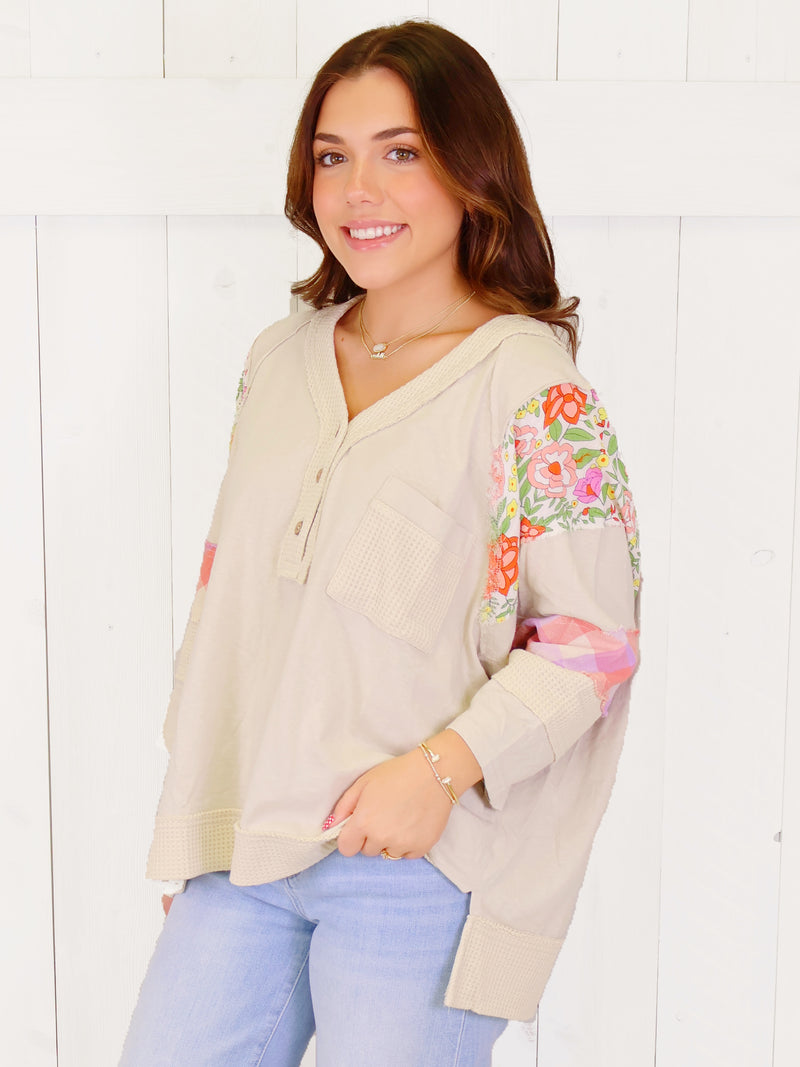 Easel Mixed Media Boho Top