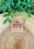 Women’s Light Pink Bubble Stud Earrings