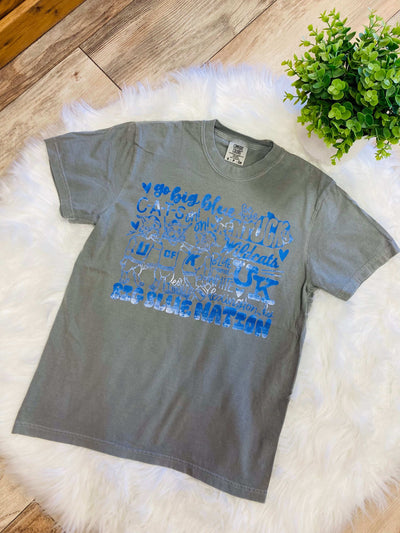 Comfort colors women’s Big Blue Nation Tee - Mini Mee Boutique