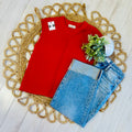 Women’s Red Knit Top