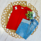 Women’s Red Knit Top