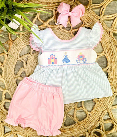 Baby Girls Smocked Princess Set - Mini Mee Boutique