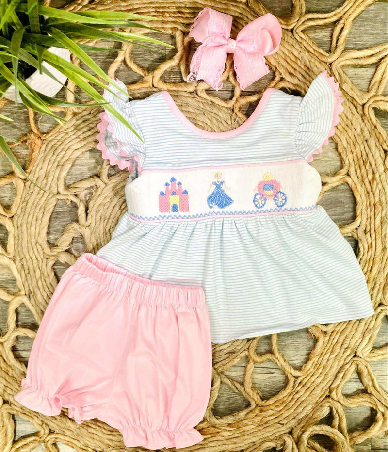 Baby Girls Smocked Princess Set - Mini Mee Boutique