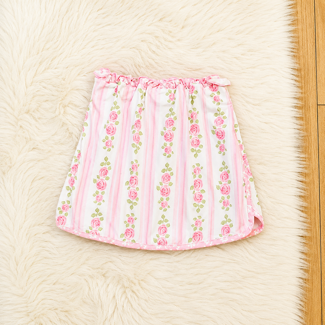 Girl’s Pink Rose Skort Outfit Set