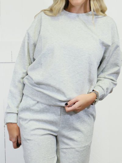 Women’s Zenana Scuba Pants Set Heather Grey