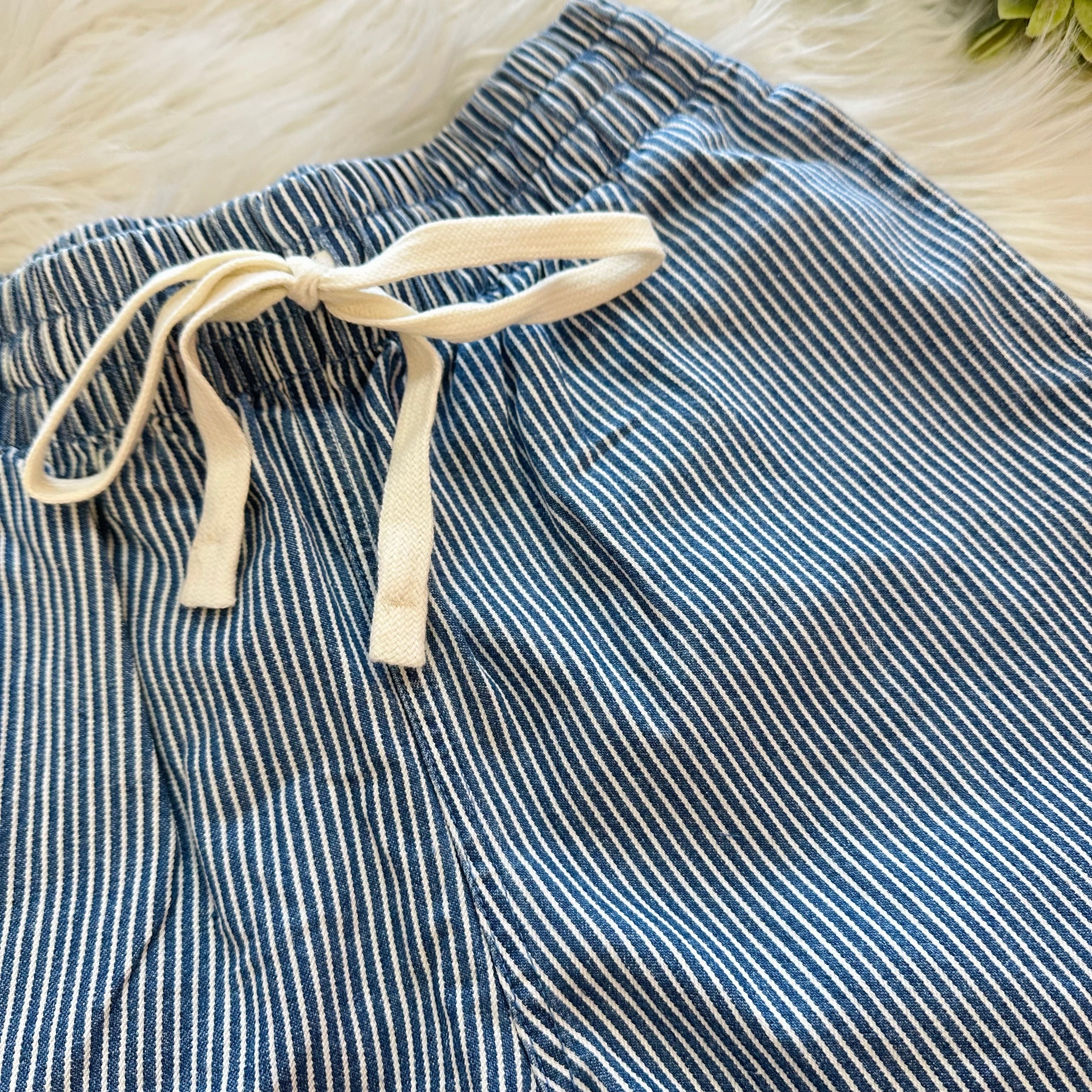 Women’s Evermmee Blue Striped Shorts