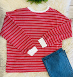 Women’s Ribbed Long Sleeve in Ruby - True to Size
