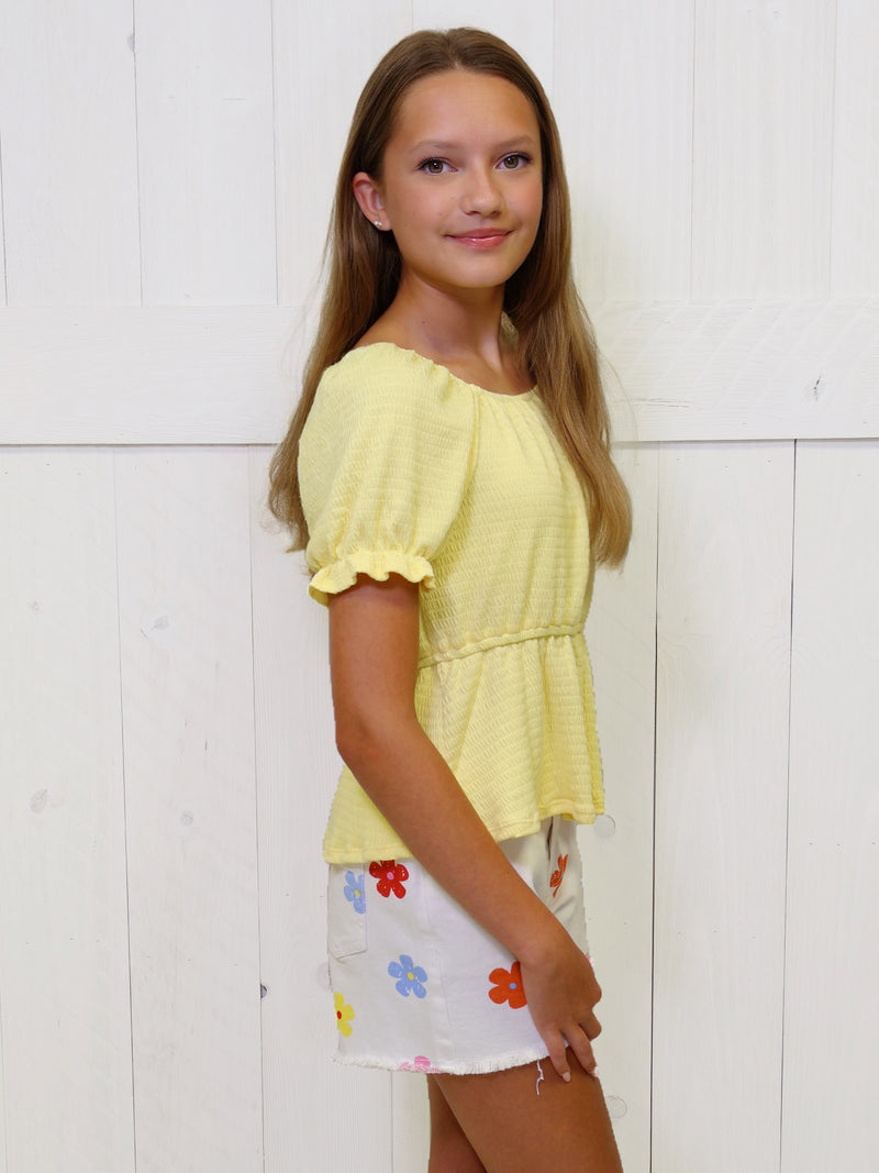 Hayden Girl Yellow Top