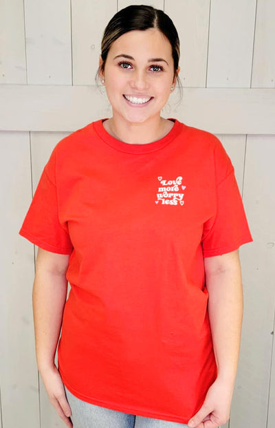 Love More Worry Less Women's Tee - Mini Mee Boutique