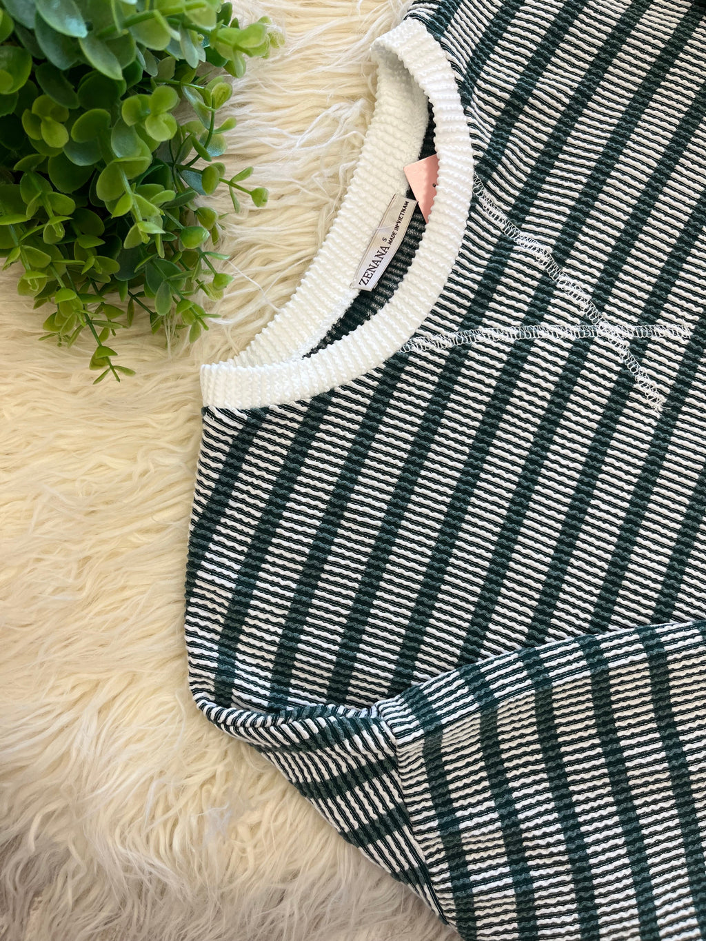 Women’s Ribbed Long Sleeve in Hunter Green Zenana - True to Size