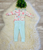 Girl’s Ribbon Bow Floral Outfit