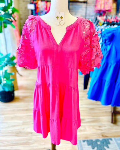 Women’s Curvy Umgee Pink Dress - Mini Mee Boutique