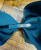 Hair Bow 8” Alligator Clip - Forest Green