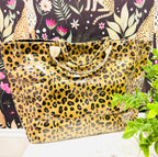 Women’s Leopard Print Vinyl Tote Bag