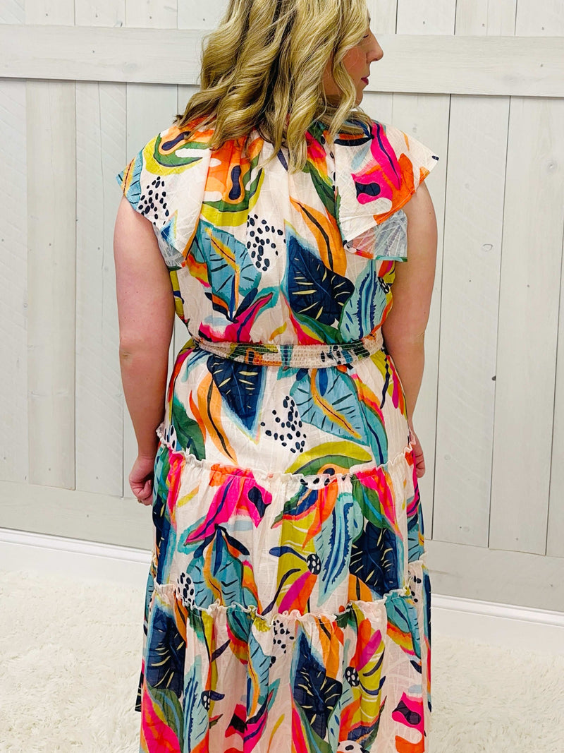 Women’s Multi Color Midi Dress - Mini Mee Boutique