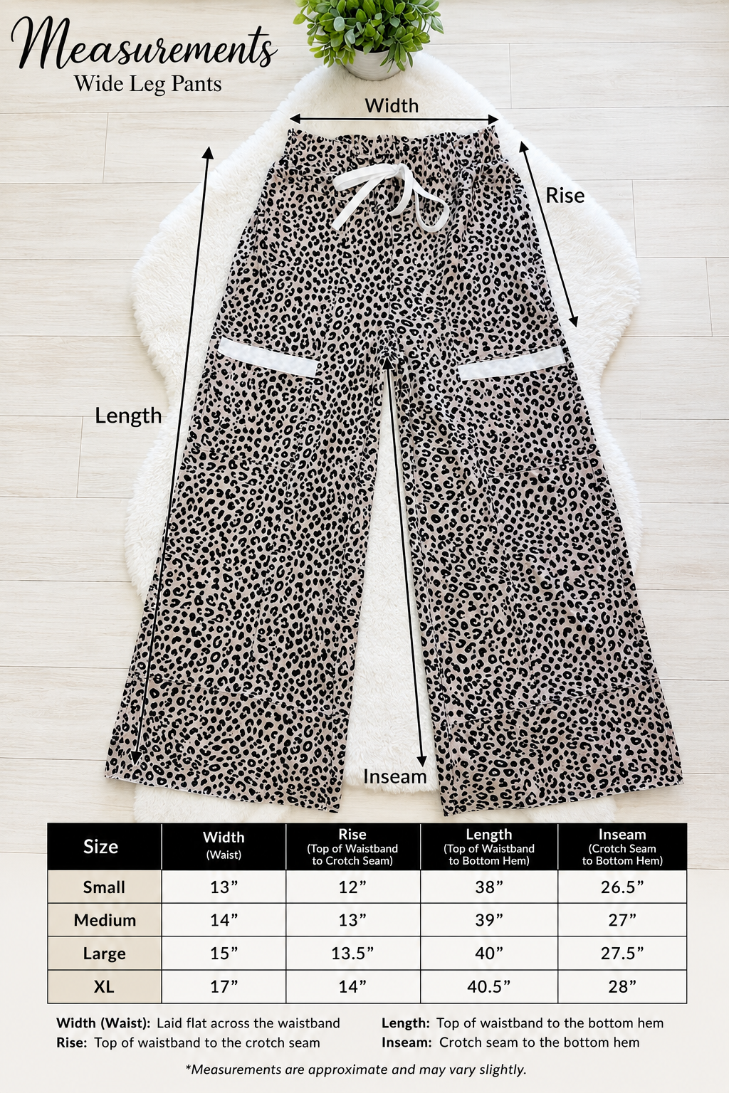 Women’s Evermmee Cheetah Wide- Leg Pants