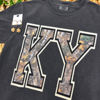 Women’s Gray Camo Print KY Tee