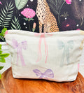 Cream and Colorful Bows Printed Bag