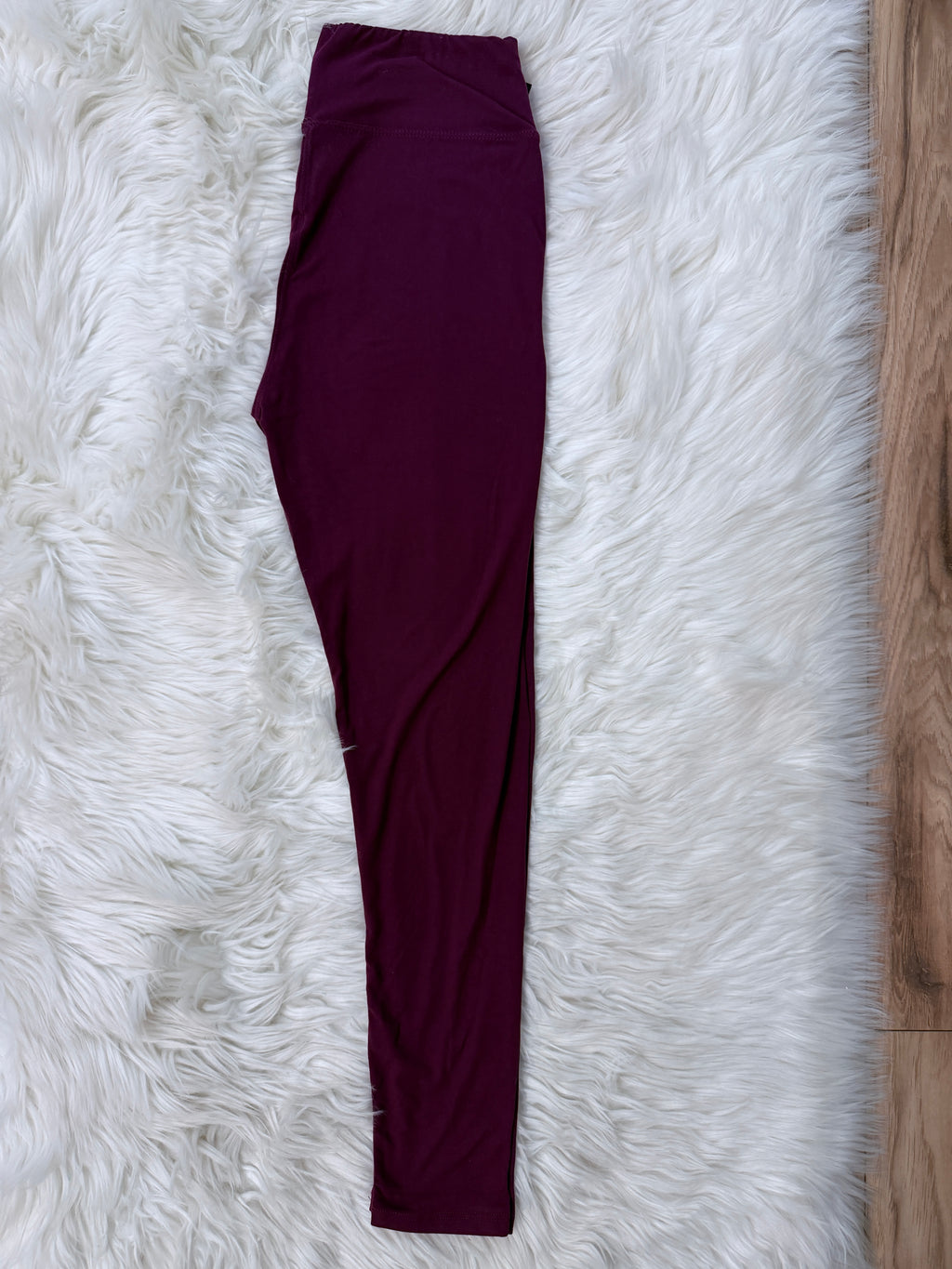 Women’s Ultra Soft Pull On Leggings in Wine Full Length