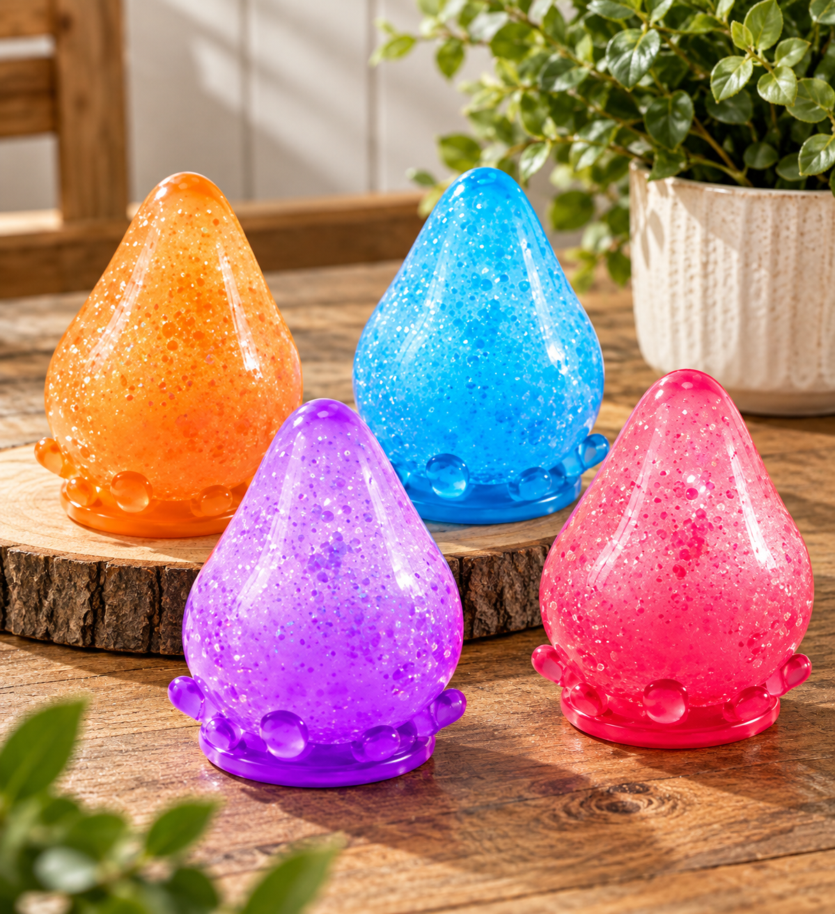 Squishy Drop Toy ages 3+ Gel filled glitter