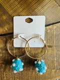Women’s Turquoise Hoops Earrings