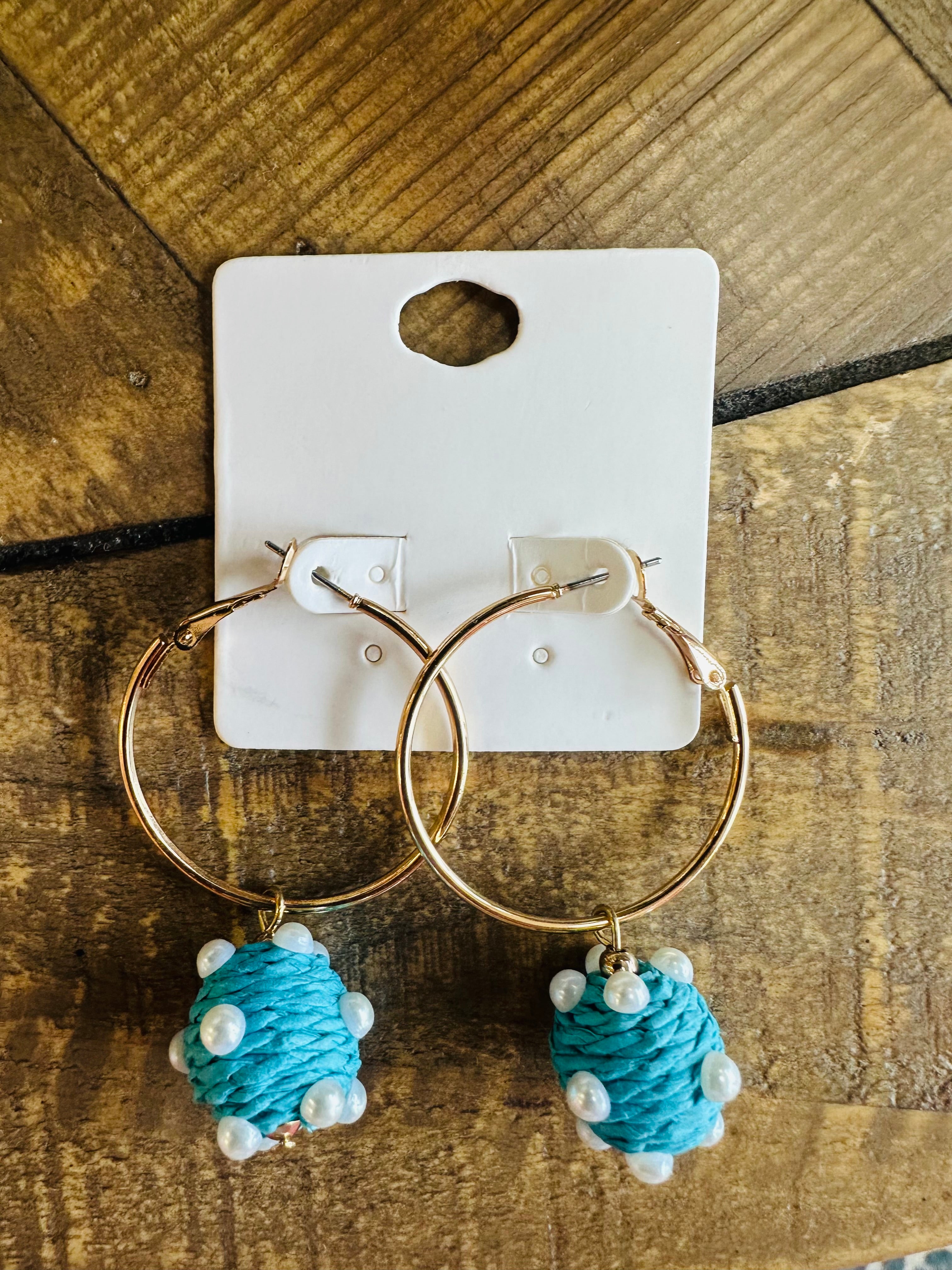 Women’s Turquoise Hoops Earrings