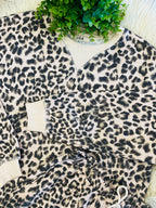 Women’s Leopard Print Two Piece Set