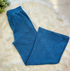Women’s Dusty Blue Sleeveless Cotton Slub Pant Set