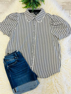 Women’s GiGiO Black Button Down Top