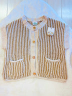 Women’s cream stripe button up top